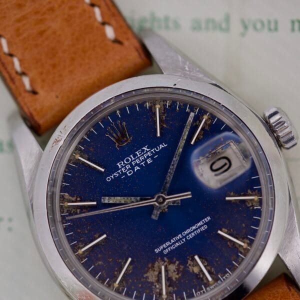 Rolex Oyster Perpetual Date 1500 Blue Dial - Image 2