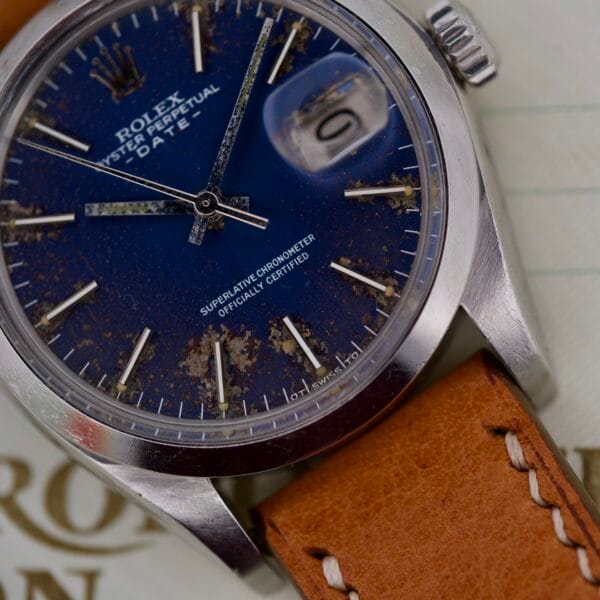 Rolex Oyster Perpetual Date 1500 Blue Dial - Image 3