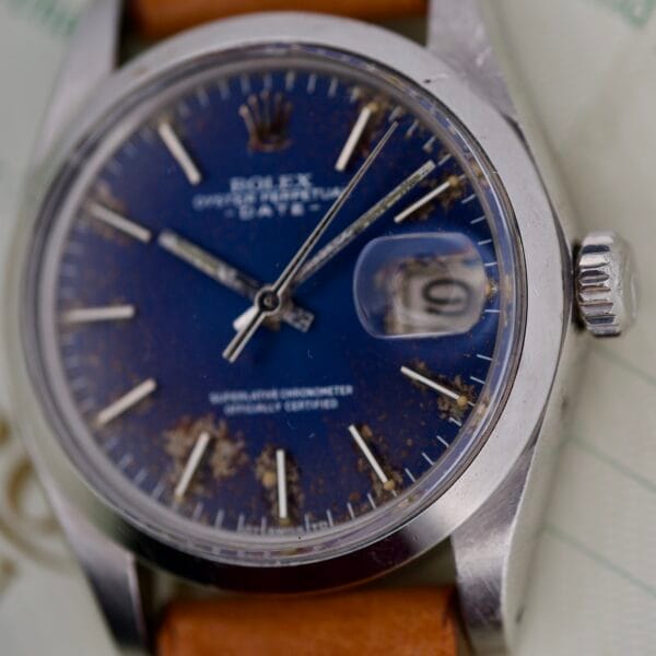 Rolex Oyster Perpetual Date 1500 Blue Dial - Image 4