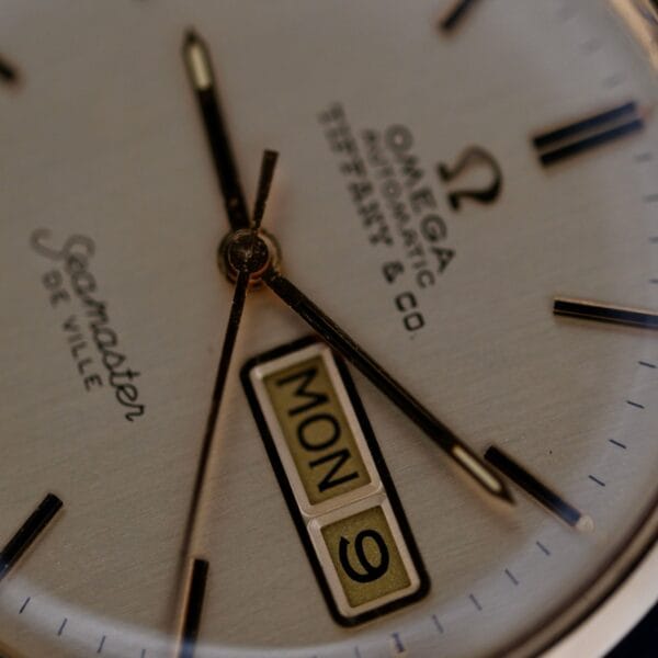 A close up of a watch