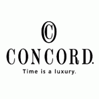 Concord logo with a large C above the word CONCORD. and the tagline Time is a luxury. below.