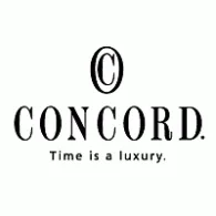 Concord logo with a large C above the word CONCORD. and the tagline Time is a luxury. below.