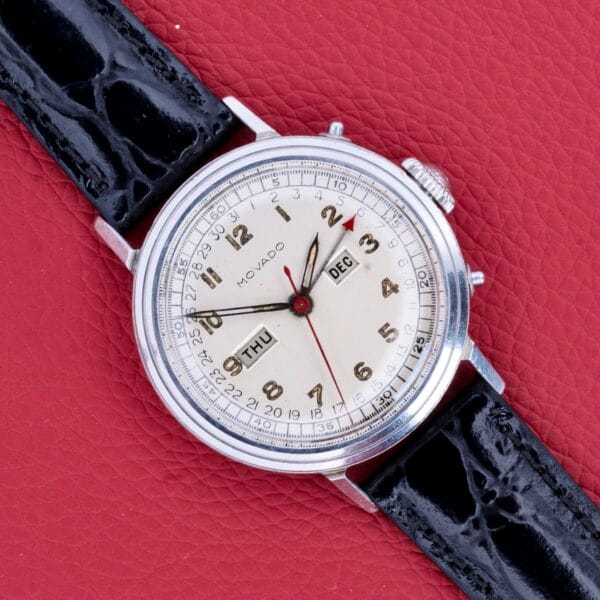 Movado Triple Calendar Ref. 14819 In Stainless Steel Manual Wind Cal. 475 - Image 1
