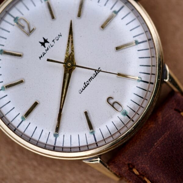 1950's Hamilton Automatic 10k RGP Case With White Dial - Image 3