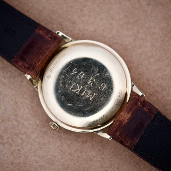 1950's Hamilton Automatic 10k RGP Case With White Dial - Image 4