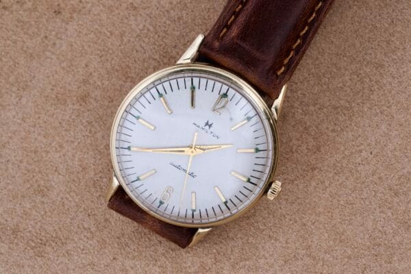 1950's Hamilton Automatic 10k RGP Case With White Dial - Image 7