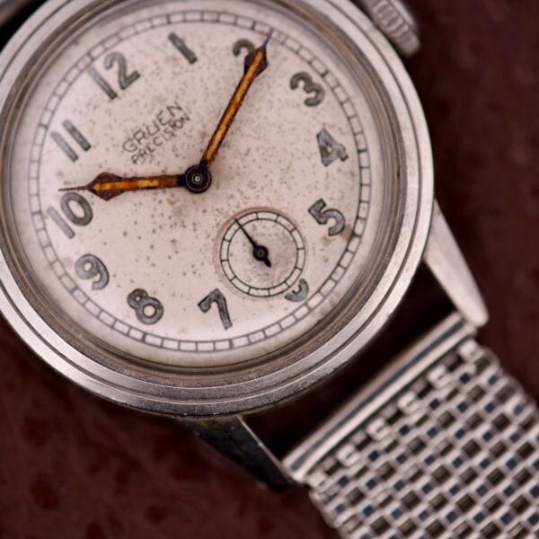Gruen Precision Auto-Wind Military Dial In Stainless Steel Case - Image 3