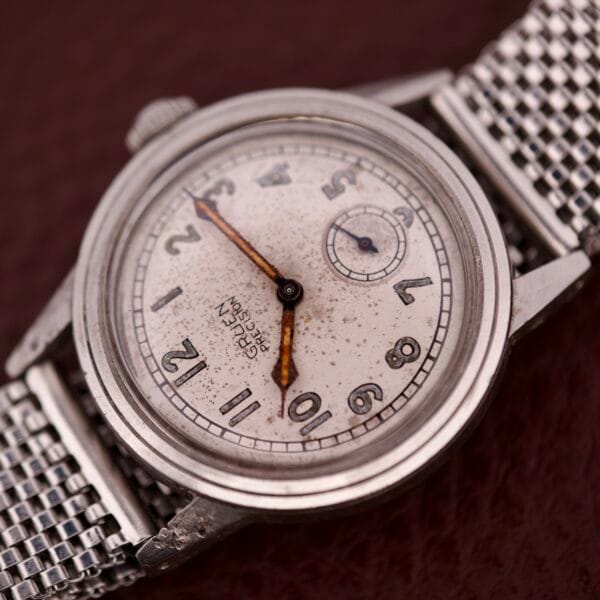 Gruen Precision Auto-Wind Military Dial In Stainless Steel Case - Image 9