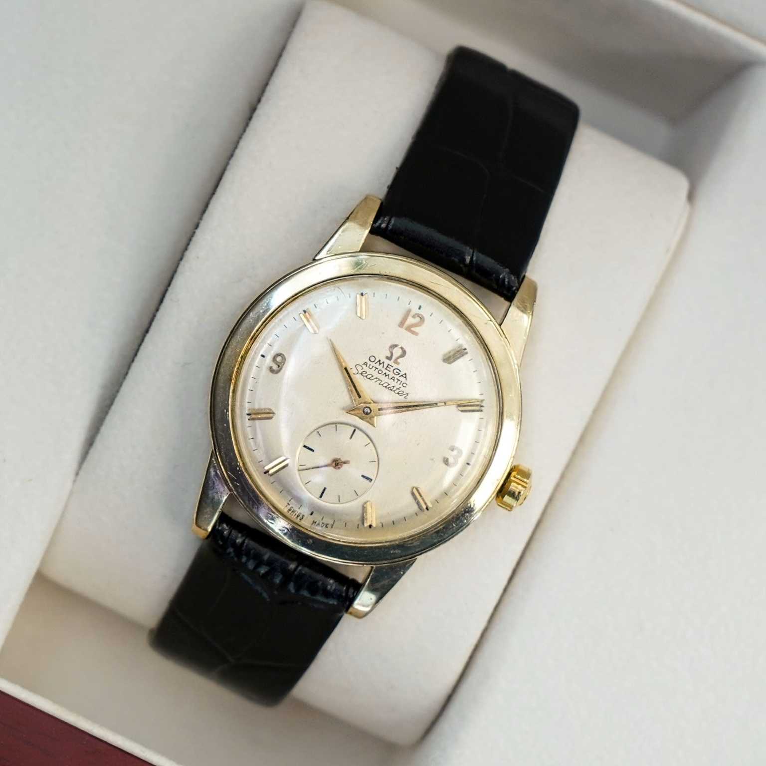 1957 OMEGA Seamaster Automatic Watch Ref. FX6249 Cal. 490 Wristwatch 14K  G.F. - IN BOX