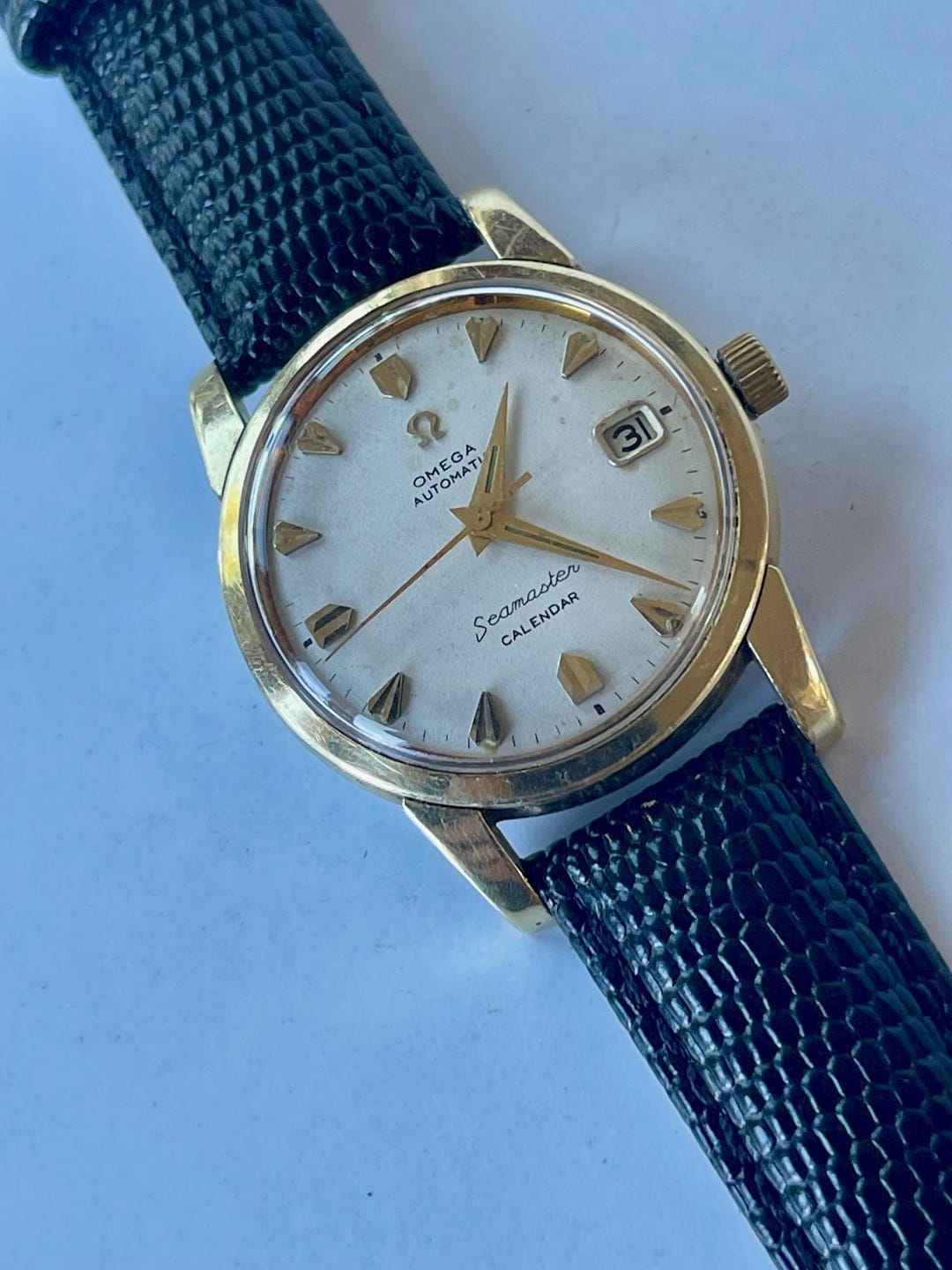 Omega Seamaster KX6082 3 Omega Seamaster Calendar Automatic Gold Capped Vintage