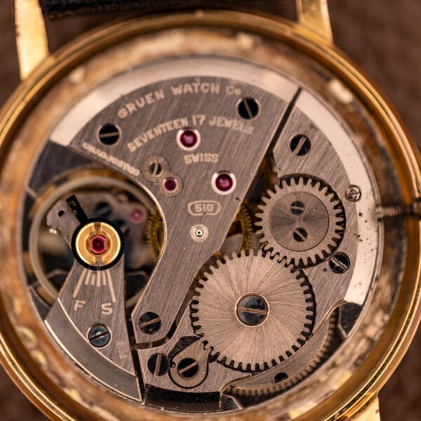 Gruen Precision 510 Caliber Manual Wind 17 Jewels Patina Dial - Image 14