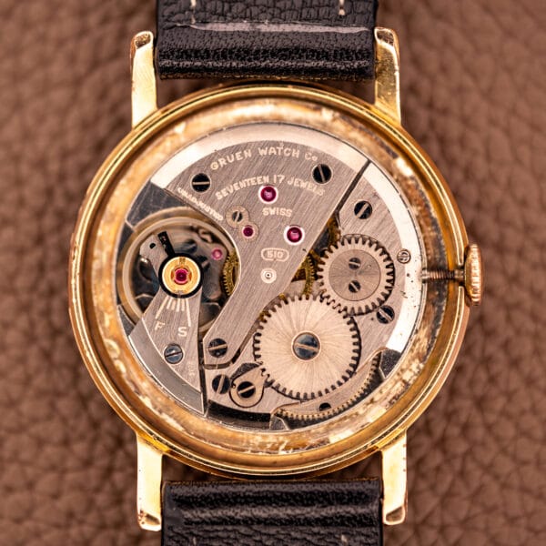 Gruen Precision 510 Caliber Manual Wind 17 Jewels Patina Dial - Image 13