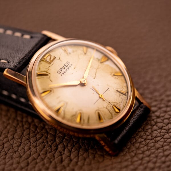 Gruen Precision 510 Caliber Manual Wind 17 Jewels Patina Dial - Image 11