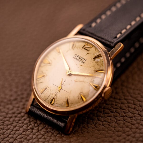 Gruen Precision 510 Caliber Manual Wind 17 Jewels Patina Dial - Image 8