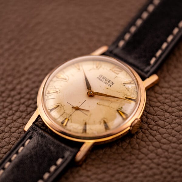 Gruen Precision 510 Caliber Manual Wind 17 Jewels Patina Dial - Image 4