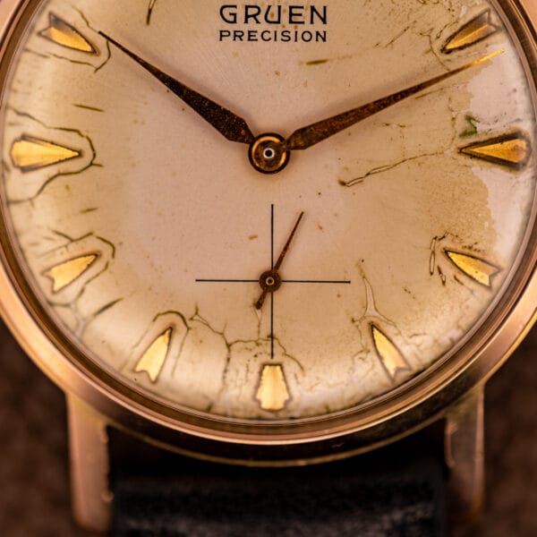 Gruen Precision 510 Caliber Manual Wind 17 Jewels Patina Dial - Image 3