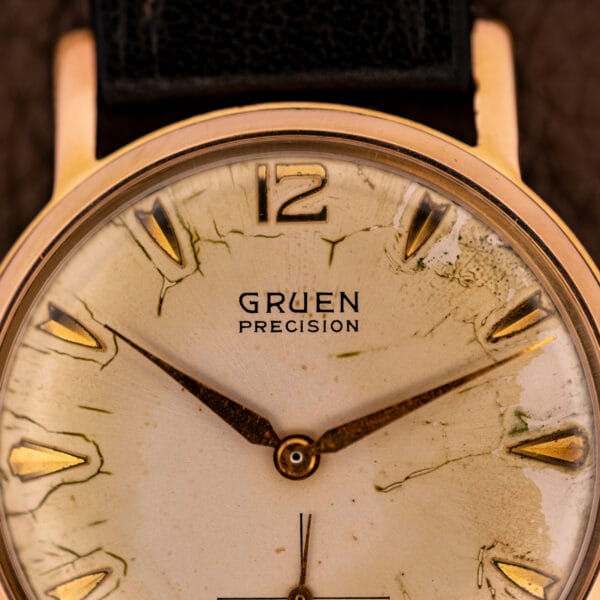 Gruen Precision 510 Caliber Manual Wind 17 Jewels Patina Dial - Image 2