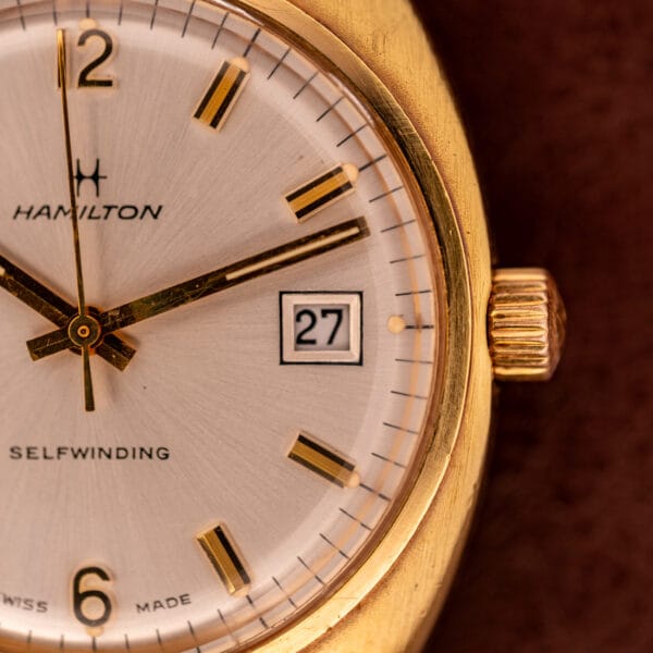 Hamilton Automatic Date Silver Sunburst Dial Cal. 821 - Image 4