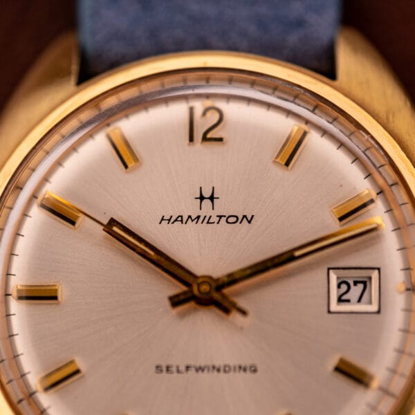Hamilton Automatic Date Silver Sunburst Dial Cal. 821 - Image 2