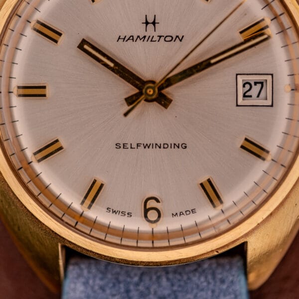 Hamilton Automatic Date Silver Sunburst Dial Cal. 821 - Image 3