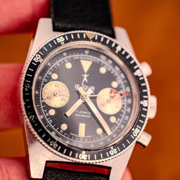 Le Jour Triton Double Register Chronograph Diver Landeron 248 - Image 8