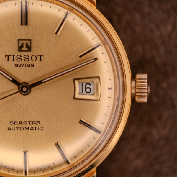 Tissot Seastar Automatic Date Ref. 44-520-4 Gold Sunburst Dial - Image 3