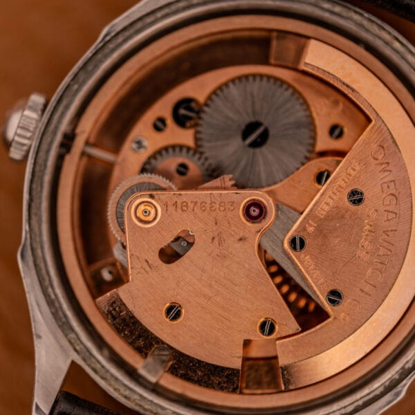 Omega caliber 351 bumper automatic with movement serial 11876683 confirming 1947 to 1948 production