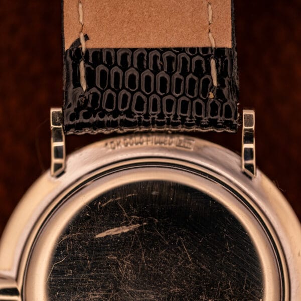LeCoultre 3022 outer caseback closeup with 10K GOLD FILLED stamp along the upper edge