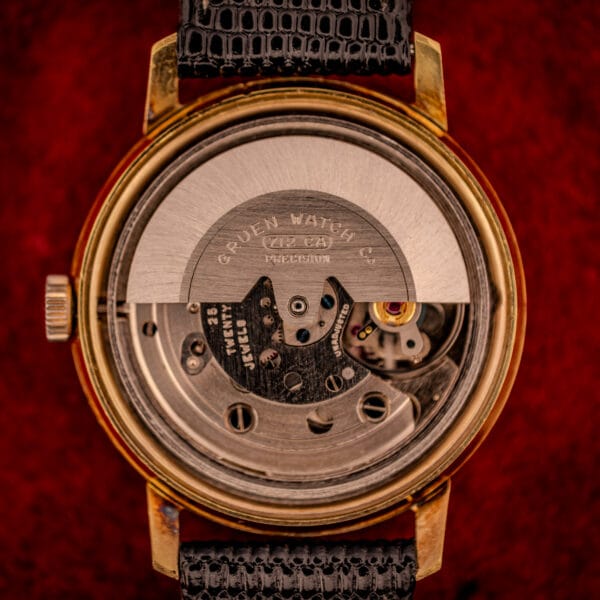 Vintage Gruen Precision caliber 712 CA automatic movement, signed rotor reading GRUEN WATCH C° 712 CA PRECISION TWENTY FIVE 25 JEWELS