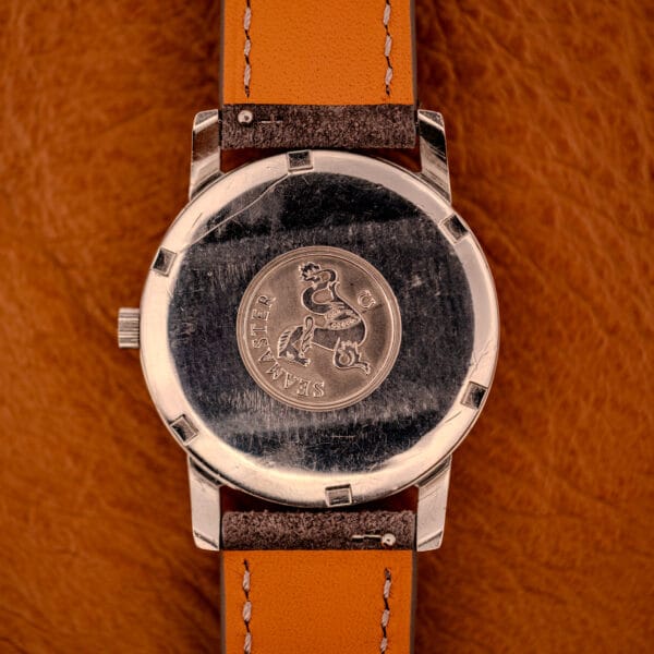 Omega Seamaster 135.005 stainless steel screw-down caseback with the original Seamaster Hippocampus seahorse emblem centered