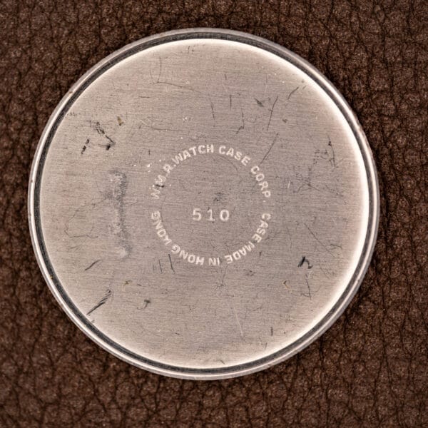 Gruen Precision inner caseback stamped W M R WATCH CASE CORP 510 CASE MADE IN HONG KONG