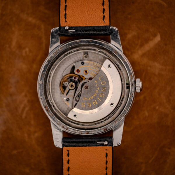 Longines caliber 19AS automatic movement, rotor engraved LONGINES AUTOMATIC under the caseback