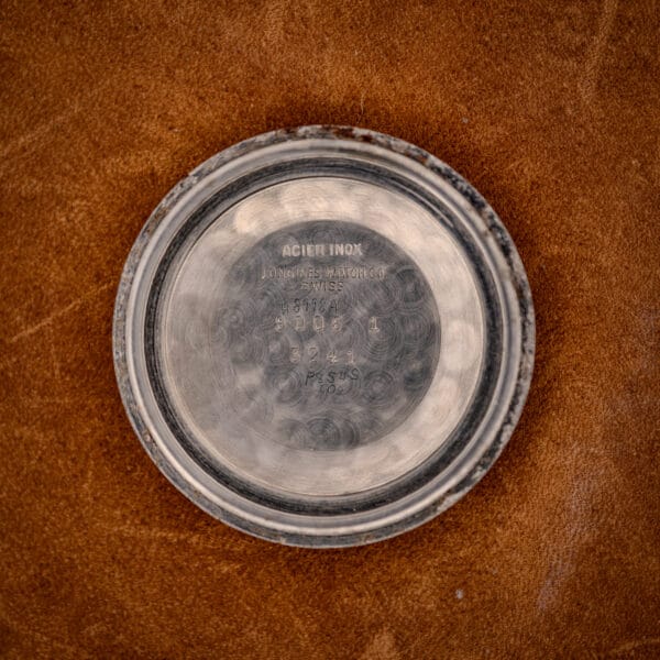 Longines All Guard inner caseback stamped ACIER INOX LONGINES WATCH CO SWISS reference 9006 1