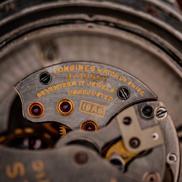 Longines caliber 19AS movement bridge engraved 9745557 SEVENTEEN 17 JEWELS UNADJUSTED