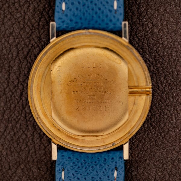 Longines 1116 inner caseback stamped reference 1116 and 10K GOLD FILLED with serial number