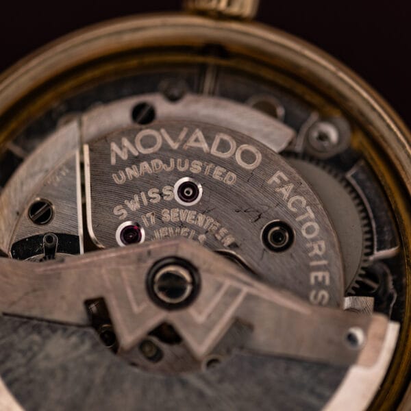 Movado caliber 395F bridge stamped MOVADO FACTORIES UNADJUSTED SWISS 17 SEVENTEEN JEWELS