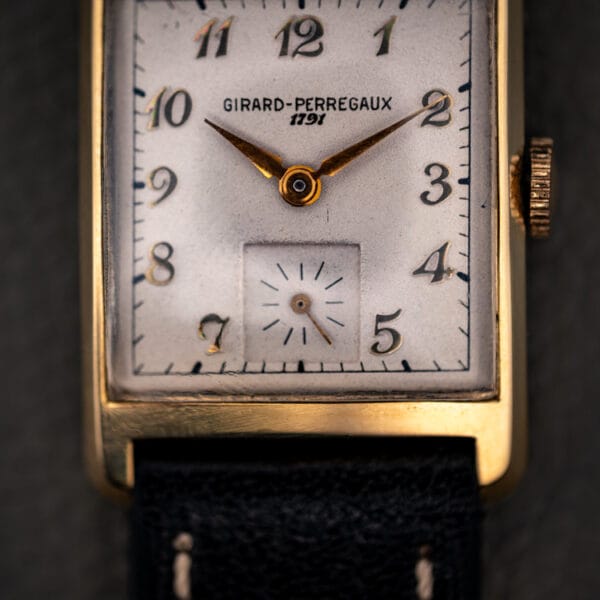 Girard-Perregaux 1791 dial with small seconds register at six and gold leaf hands over an aged cream surface