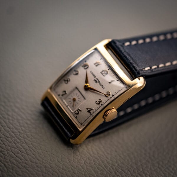 Girard-Perregaux 1791 tank case side profile emphasizing the elegant curved lugs and small seconds dial