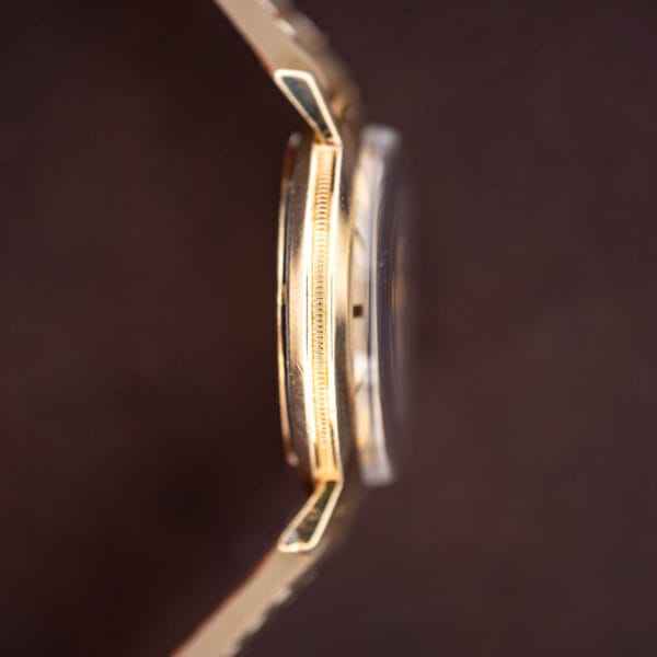 Longines Automatic 2264-1 case side profile showing the snap caseback seam and thin dress case flank