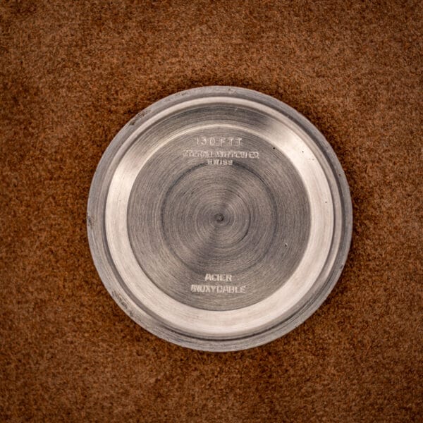 Eterna KonTiki 20 inner caseback stamped 130 FTT, ETERNA WATCH CO, SWISS and ACIER INOXYDABLE