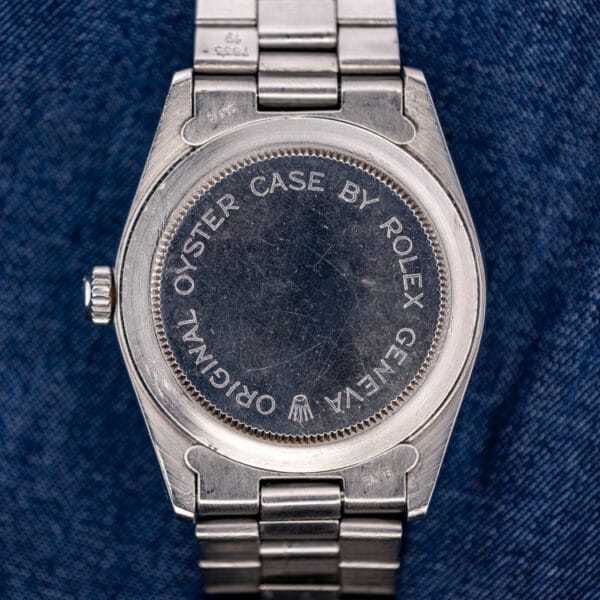 Tudor 74000N caseback engraved ORIGINAL OYSTER CASE BY ROLEX GENEVA with the Rolex coronet