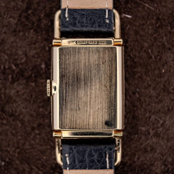 Hamilton Wilshire brushed gold filled caseback stamped 14K GOLD FILLED with honest surface wear