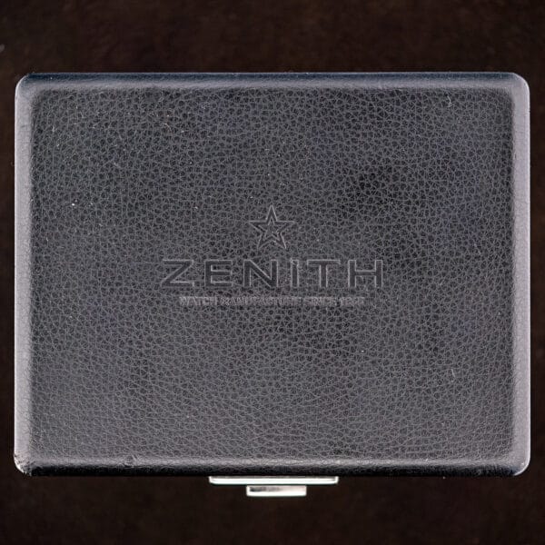 Zenith black leather presentation box, Watch Manufacture since 1865