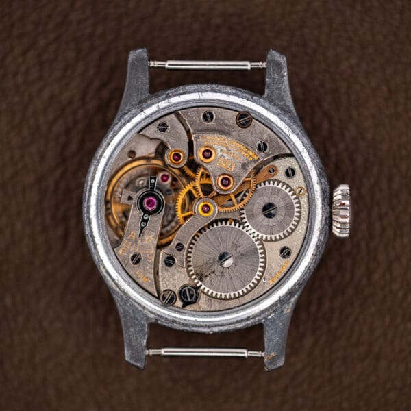 Longines caliber 12L manual-wind movement, seventeen jewels, signed LONGINES WATCH Co SWISS bridge