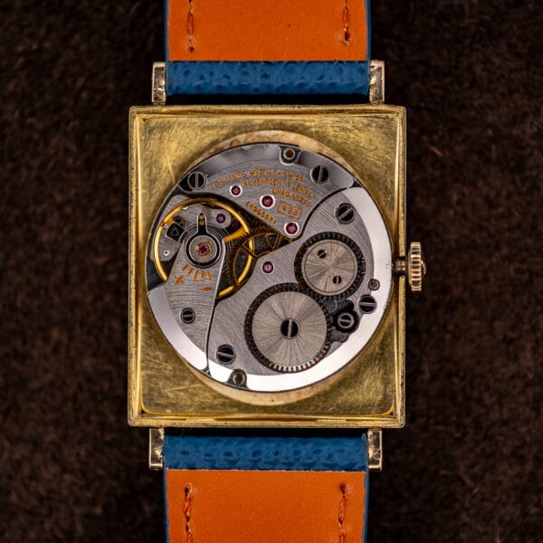 Longines caliber 428 manual wind movement seated in the gold filled case, seventeen jewels, marked UNADJUSTED