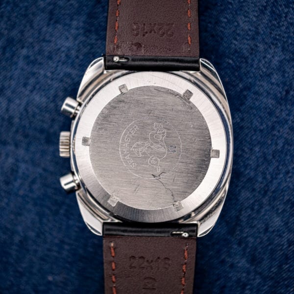 Omega Seamaster 176.007 stainless caseback engraved with the Seamaster hippocampus seahorse medallion and Omega symbol