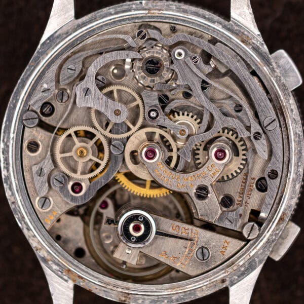 Benrus Sky Chief Valjoux 71 column-wheel chronograph movement signed BENRUS WATCH Co INC MODEL GH-4