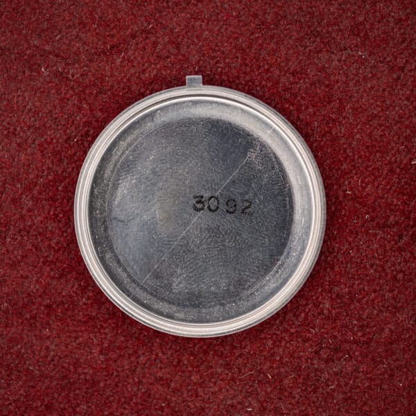 Inner caseback of the Bulova President C stamped 3092, the case number behind the T-3092 reference