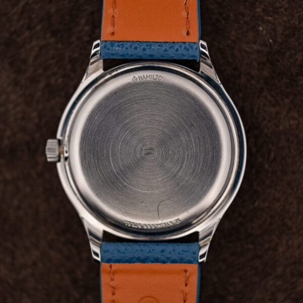 Hamilton Thin-O-Matic snap-on caseback stamped HAMILTON and STAINLESS STEEL with no reference or serial number