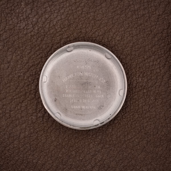 Inner caseback stamped K-455, Hamilton Watch Co Lancaster PA and Star W.C. Co.